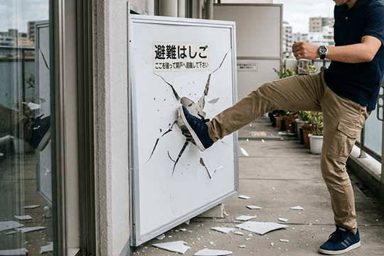 隔て板 叩き割り体験
