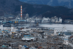 VR設備を用いた津波体験