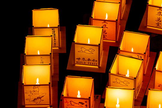 手作り灯篭体験