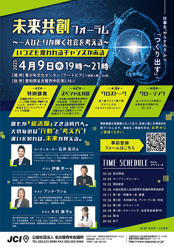 未来共創フォーラムのチラシ1
